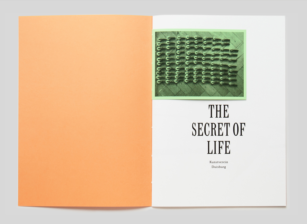 A photo of the catalogue 'The secret of Life'.